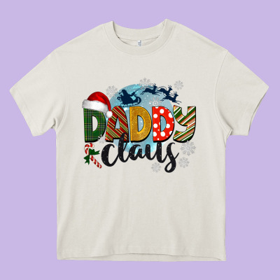 Daddy Claus Christmas Heavy Core Tee Designed By Barkaloodesign
