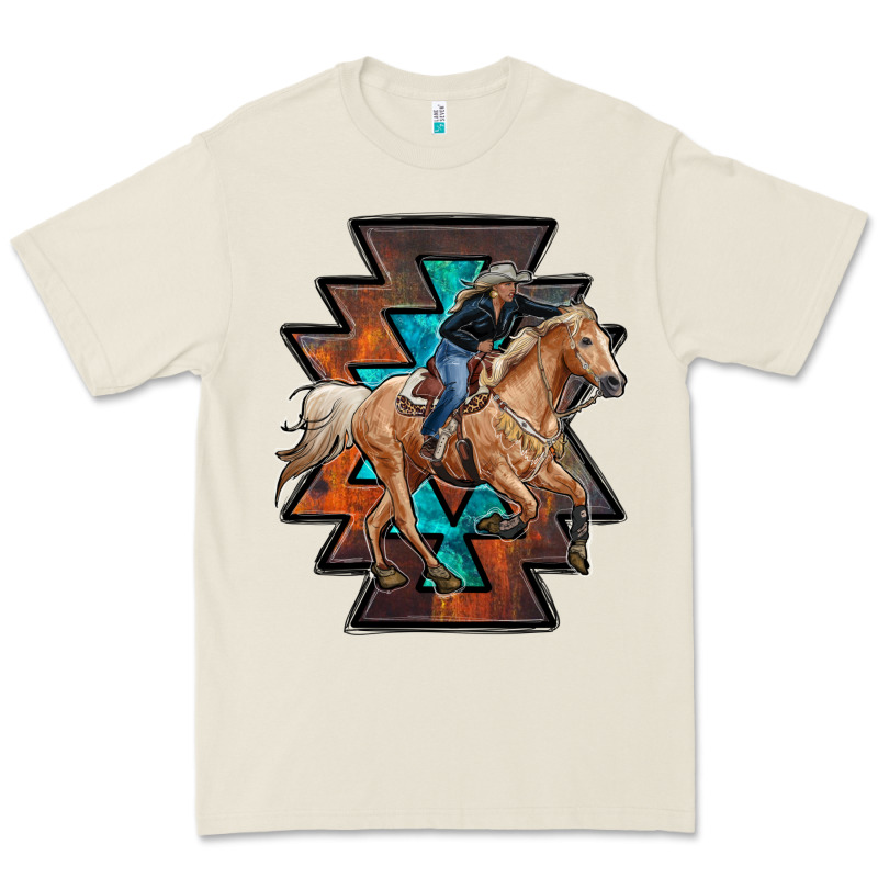 Cowgirl With Aztec Premium Tee by RanaPortraitStore | Teevron