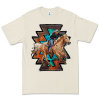 Bone cowgirl with aztec Premium Tee - RanaPortraitStore