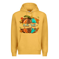 Mustard pumpkin hello fall Premium Hoodie - NancyCooperArtShop