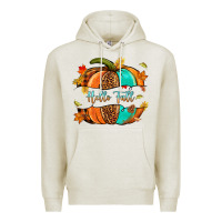 Oatmeal Heather pumpkin hello fall Premium Hoodie - NancyCooperArtShop