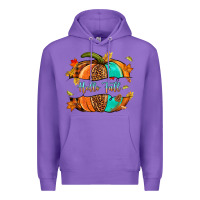 Purple pumpkin hello fall Premium Hoodie - NancyCooperArtShop