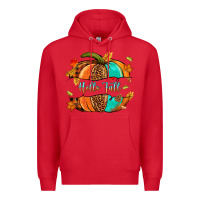 Red pumpkin hello fall Premium Hoodie - NancyCooperArtShop