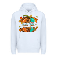 White pumpkin hello fall Premium Hoodie - NancyCooperArtShop