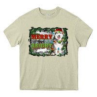 Mossy merry and bright husky farm  background Heavy Core Tee - RanaPortraitStore