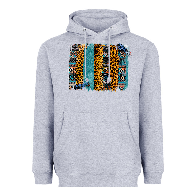 Aztec Leopard Glitter Brushstrokes Heavyweight Hoodie by Bettercallsaul | Teevron