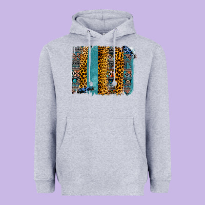 Aztec Leopard Glitter Brushstrokes Heavyweight Hoodie Designed By Bettercallsaul