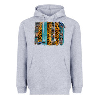 Heather Grey Aztec Leopard Glitter Brushstrokes Heavyweight Hoodie - Bettercallsaul