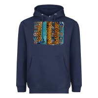 Navy Aztec Leopard Glitter Brushstrokes Heavyweight Hoodie - Bettercallsaul