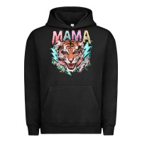 Pigment Black Mama tiger lightning bolt Urban Hoodie - HowdyJamesFarm
