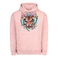 Pigment Salmon Mama tiger lightning bolt Urban Hoodie - HowdyJamesFarm