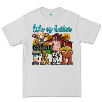 Dove Grey life is better on the farm Premium Tee - Zillion Design Studio