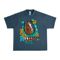 Midnight Navy horseshoe rodeo time Urban Heavy Tee - Artiststas