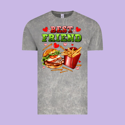 Best Friend Hamburger Potatoes Vintage Tee Designed By Adodesignshop