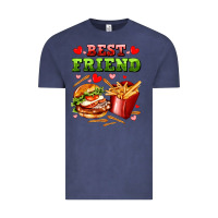 Vintage Denim best friend hamburger potatoes Vintage Tee - AdoDesignShop