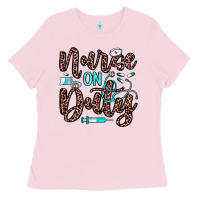 Bubblegum Pink nurse on duty Ladies Tee - JahusDesignShop