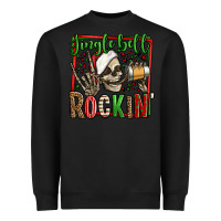 Black jingle bell rockin skeleton christmas Heavyweight Sweatshirt - Jasminsmagicworld