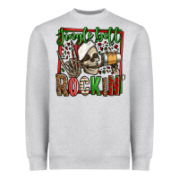 Heather Grey jingle bell rockin skeleton christmas Heavyweight Sweatshirt - Jasminsmagicworld