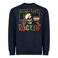 Navy jingle bell rockin skeleton christmas Heavyweight Sweatshirt - Jasminsmagicworld