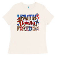 Bone faith family freedom Ladies Tee - texasbilliewilder