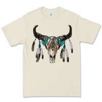 Bone boho bull skull Premium Tee - RanaPortraitStore