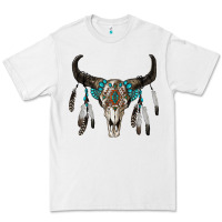 White boho bull skull Premium Tee - RanaPortraitStore