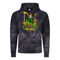 Cloud Black st patricks clover king  with shamrocks Vintage Hoodie - AdoDesignShop