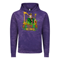 Cloud Purple st patricks clover king  with shamrocks Vintage Hoodie - AdoDesignShop