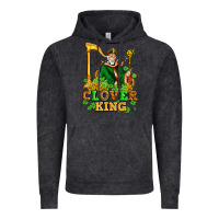 St Patricks Clover King  With Shamrocks Vintage Hoodie | Teevron