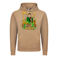 Vintage Coffee st patricks clover king  with shamrocks Vintage Hoodie - AdoDesignShop