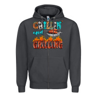 Smoke chillin and grilling Zipper Hoodie - MaliasSmallBusiness