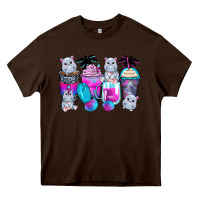 Chocolate Brown hippopotamus coffee cups Heavy Core Tee - Zillion Design Studio
