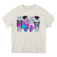 Cream hippopotamus coffee cups Heavy Core Tee - Zillion Design Studio