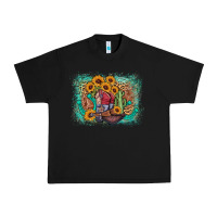 Black cowboy boots sunflower Urban Heavy Tee - AdoDesignShop