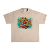 French Oak cowboy boots sunflower Urban Heavy Tee - AdoDesignShop