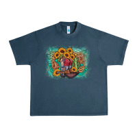 Midnight Navy cowboy boots sunflower Urban Heavy Tee - AdoDesignShop