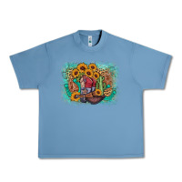 Pebble Blue cowboy boots sunflower Urban Heavy Tee - AdoDesignShop