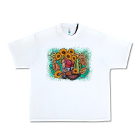 White cowboy boots sunflower Urban Heavy Tee - AdoDesignShop