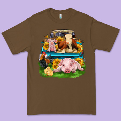 Farm Truck Animals Premium Tee Designed By Zillion Design Studio