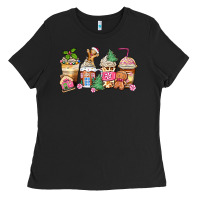 Black pink gingerbread coffee cups Ladies Tee - Zillion Design Studio