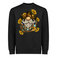 Black cowboy gnome sunflower rope Heavyweight Sweatshirt - BarkalooDesign