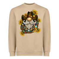Cowboy Gnome Sunflower Rope Heavyweight Sweatshirt | Teevron