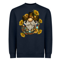 Navy cowboy gnome sunflower rope Heavyweight Sweatshirt - BarkalooDesign