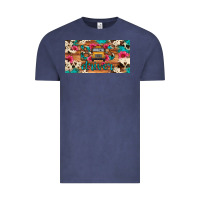 Vintage Denim bus driver school bus cowhide license plate Vintage Tee - Artiststas