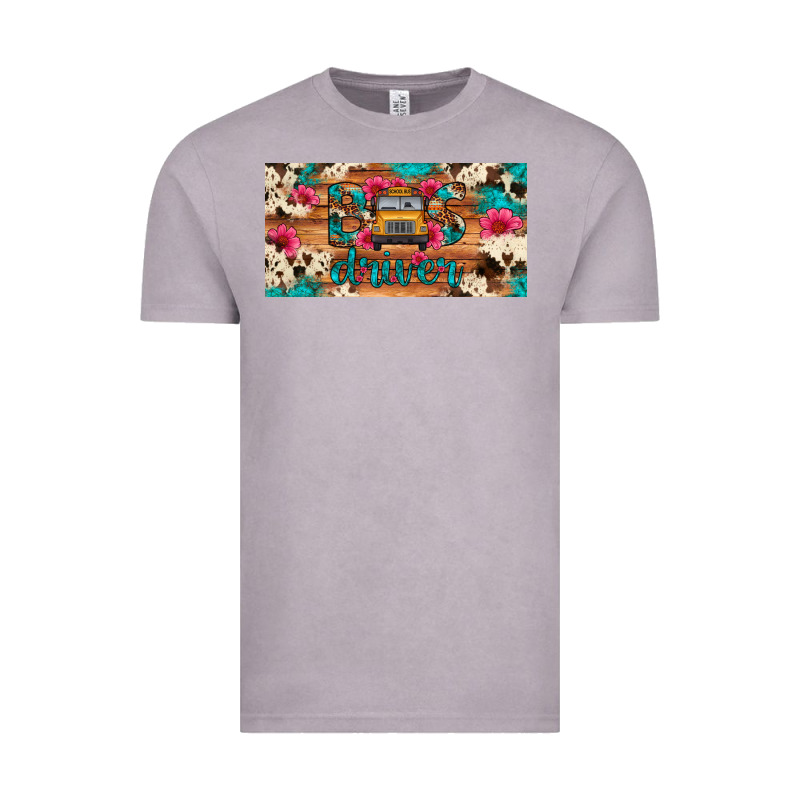 Bus Driver School Bus Cowhide License Plate Vintage Tee by Artiststas | Teevron