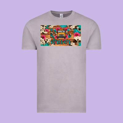 Bus Driver School Bus Cowhide License Plate Vintage Tee Designed By Artiststas