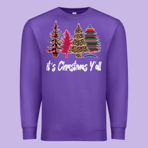 Merry Christmas Pine Tree Premium Sweatshirt Designed By Bettercallsaul