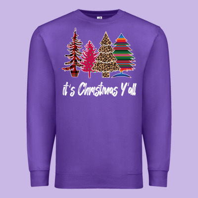 Merry Christmas Pine Tree Premium Sweatshirt Designed By Bettercallsaul