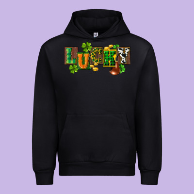 Western Lucky St. Patrick's Day Urban Hoodie Designed By Cowgirlartshop