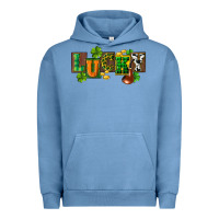 Pigment Pebble Blue Western lucky St. Patrick's Day Urban Hoodie - CowGirlArtShop